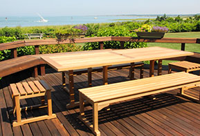 photo of Harlow & Macgregor teak table and bench set